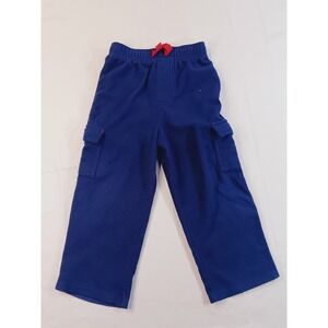 Garanimals Fleece Cargo Pants Toddler Boys 4T Blue Elastic Waist Pockets